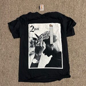 2Pac Black Graphic Tee - Size Medium